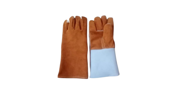 Industrial leather gloves on sale